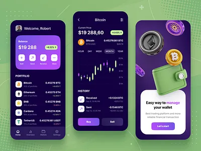 Crypto Wallet app crypto dashboard design ui ux wallet