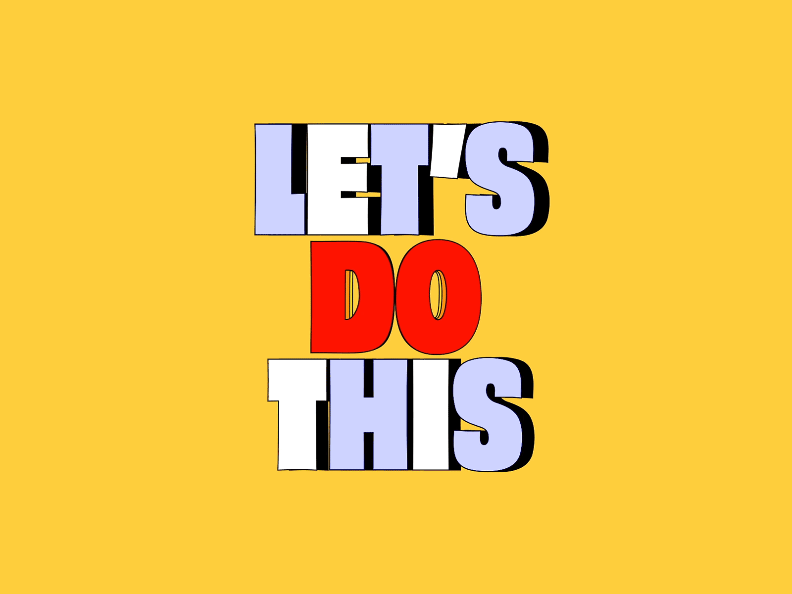 Let's Do This! animation branding design icon illustration logo motion shadow typography