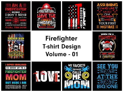 Firefighter T-shirt Design firefighter firefighter t shirt firefighter t shirt design graphic design t shirt design tshirt ui uiux ux