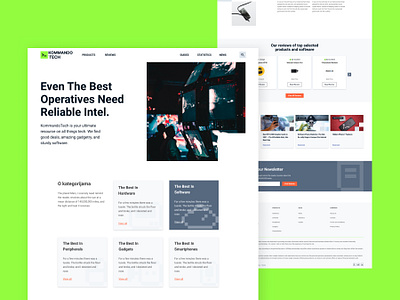 Kommando Tech Homepage branding design graphic design icon logo ui ux web