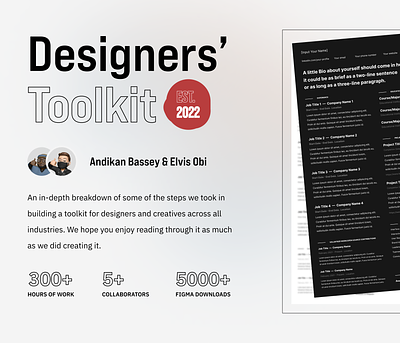 Designers' ToolKit - A Mini Case Study brand branding design document document design graphic design kit logo template template design toolkit ux vector