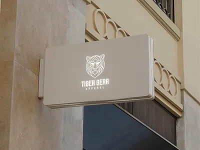 TIGER GERR animation branding design flat graphic design icon illustration logo tiger apparel tiger line art tiger logo typography vector