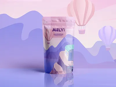 Marshmallows Packaging Design branding colors cute design graphic design illustration package vector