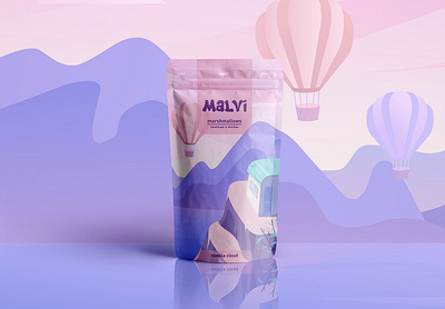 Marshmallows Packaging Design branding colors cute design graphic design illustration package vector