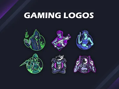 Gaming Logos and Marks branding colorful cybersport e sport gaming illustration logo marks visual design