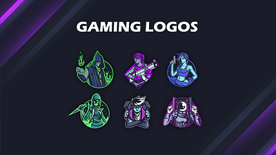 Gaming Logos and Marks branding colorful cybersport e sport gaming illustration logo marks visual design