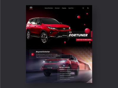 Toyota Website Page Redesign designinspiration graphicdesignui inspiration inspiration design interface landingpage landingpagedesign productdesign ui uidesign uiux uiuxdesign userexperience userinterface webdesign website websitedesign