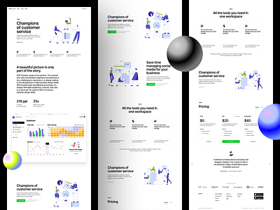 Teamwork illustrations ⚡️ application blank craftwork design illustration landing layout product teamwork ui vector web website wireframe