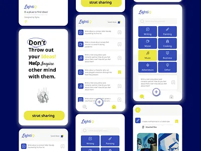 Lightia idea finder app app design idea idea finder illustration interface logo mobile mobile design new idea ui ux