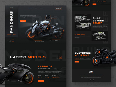 Custom Bike Service Website bike custom design homepage interface landing page motorbike motorcycle ride rider service ui ux web webdesign website