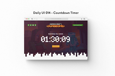 Daily UI 014 - Countdown Timer 014 app compte à rebours countdown timer daily ui 014 dailyui design dlc game graphic design jeu minecraft minecraft dungeons release sortie temps timer ui web