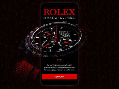 Rolex Online Store App app branding design design app interface rolex ui uiux ux watch watch app web design