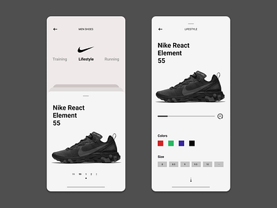Nike Men Shoe App app design minimal product design screen ui ui challange ui design uiux
