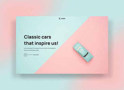 Classic Cars branding design landing landing page ui