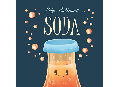 Front cover for SODA picture book book cover book illustration character cover cute design illustration