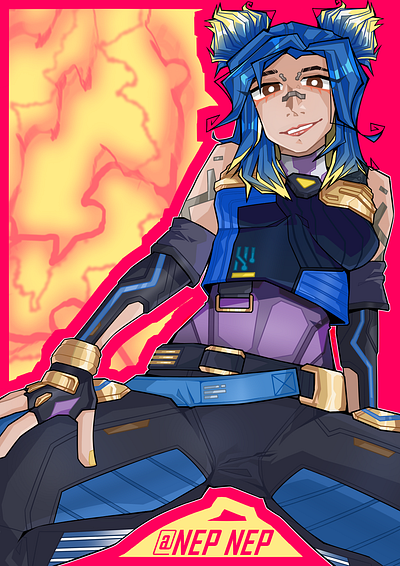 and she looks at me character digital art games illustration neon valorant