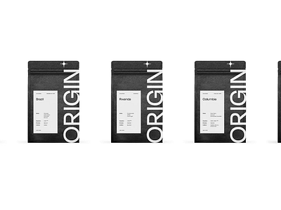 Origin Retail Packaging branding coffee coffee bag design graphic design minimal packaging