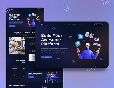 landing page design branding graphic design illustration lan landing page ui ui design ui ux web design