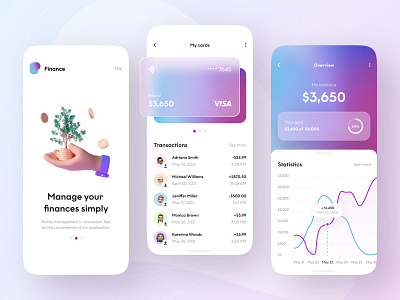 Finance App - Mobile app app app design bank banking banking app finance finance app fintech mobile app mobile app design mobile design mobile ui