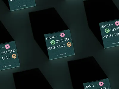 Handcrafted With Love branding flowers illustration miami packaging type typography