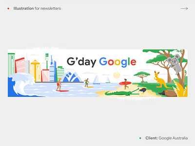 G'day Google character design design illustration product ui vector webdesign