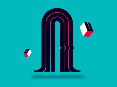 Typography Exploration 3d blocks branding design gradient gradients graphic graphic design illustration isometric letter lighting line line work logo shading ui vector