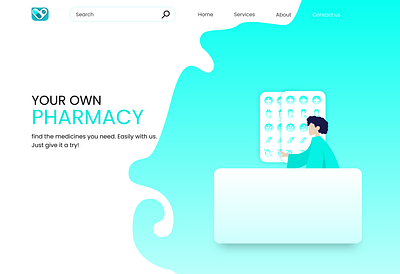 pharmacy landing page design graphic design pharmacy landing page ui ui design