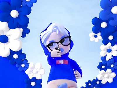 I'm back 3d animation design illustration logo motion graphics 品牌 设计