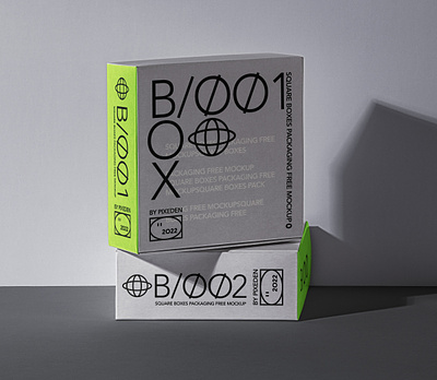 Free Square Boxes Packaging Psd Mockup Set box mockup packaging mockup product mockup