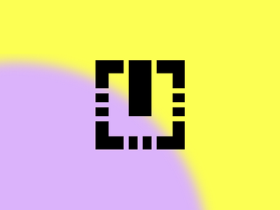 U + chip logo branding chip data identity logo purple symbol tech u yellow