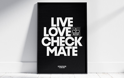 Live, Love, Check Mate poster typedesign typography