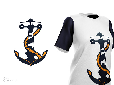 Lighthouse Anchor abstract anchor brand brand identity branding design icon illustration lighthouse logo ui vector