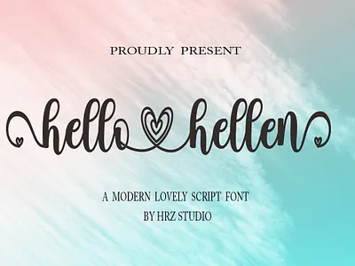Hello Hellen branding calligraphy elegant font modern wedding