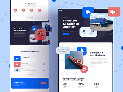 Transport Website cargo delivery design figma landing responsive sketch transport ui ux xd