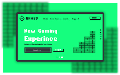 BAMBO Gaming Console 2022 trend design 2022 trends ai startup design app brand logo brand ui design branding color thieroy design graphic design green layout illustration logo ui website layout