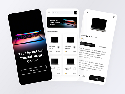 Nuku - Gadget Store App clean design digital product design ui uidesign ux