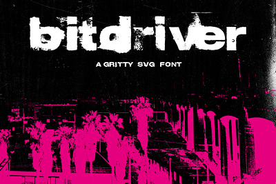 Bitdriver - Handmade SVG Font 90s analog type design distressed type gritty grunge handmade illustration logo print raw type raygun swiss grit worn type
