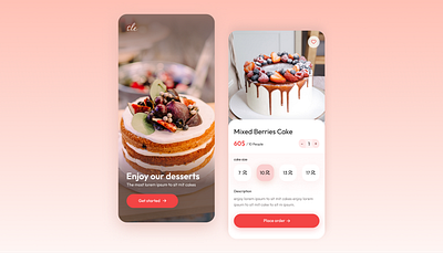 Cake Delivery App app app design cake app delivery app food delivery app ui uiux