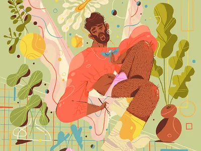 Tierra Tibia design floral illustration procreate queer