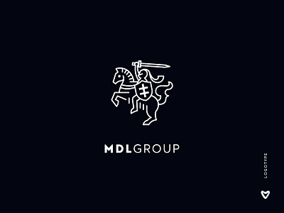 MDL Group belarus brand identity branding coat of arms design emblem graphic design knight logo lithuania logo logo design logotype medieval logo minimalism minimalistic logo vector