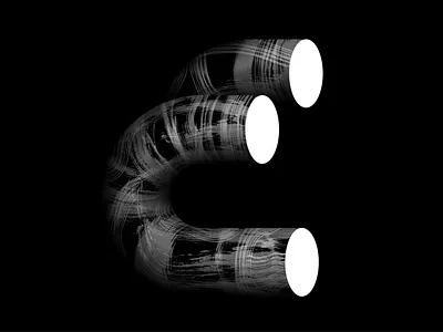 Typography Exploration black branding brushes design graphic graphic design illustration letter logo scratch tube tubes typography ui vector white