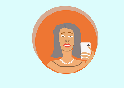 Selfie Illustration🤳 animation design illustration ui ux vector