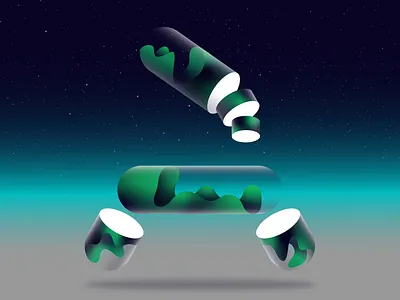 Typography Exploration branding design galaxy glass graphic graphic design grass illustration letter logo space stars translucent tubes typography ui vector