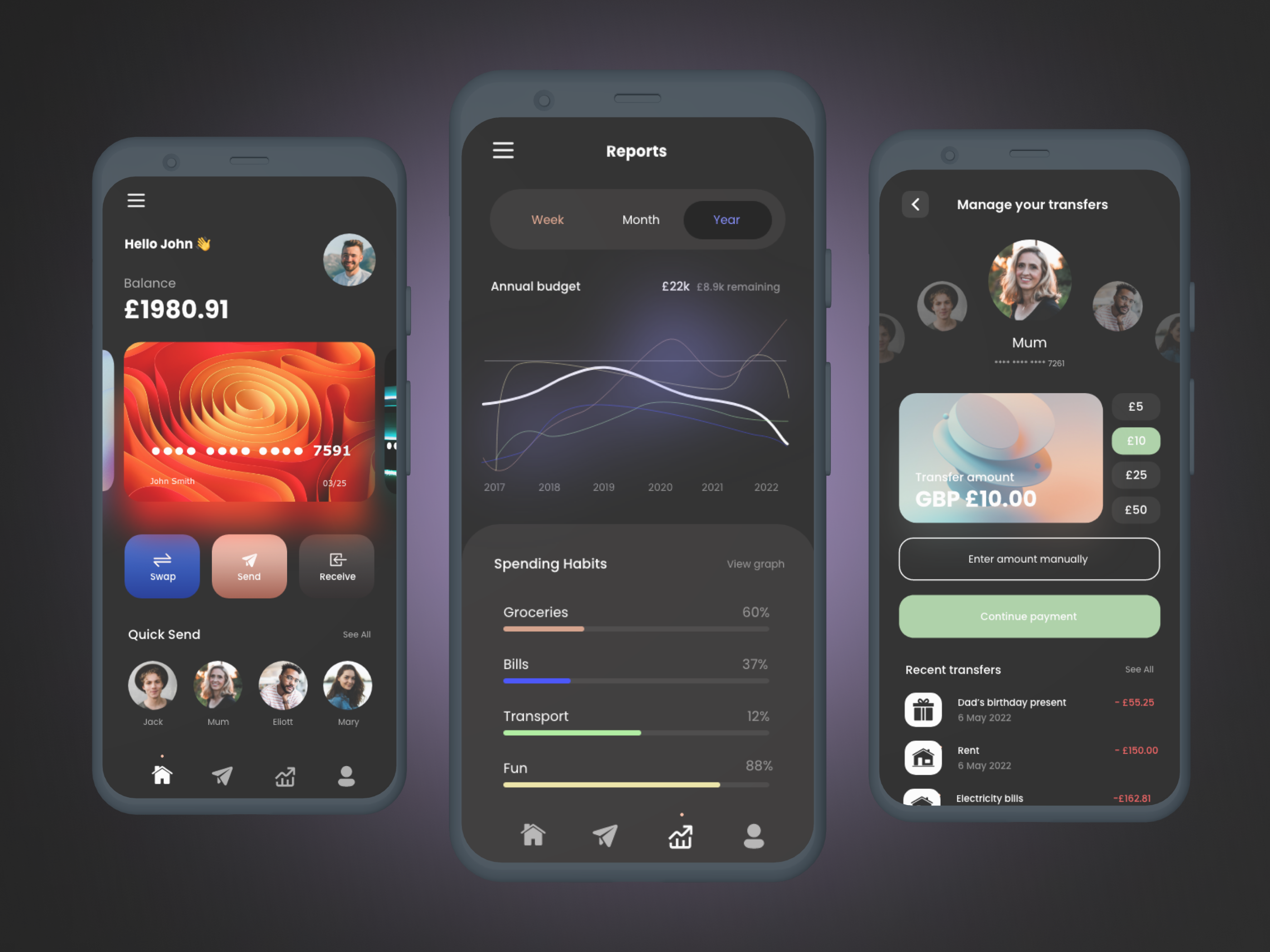 UI/UX Finance App Concept animation app branding design ui