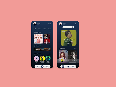 Music Player App Concept app design music player ui ux web