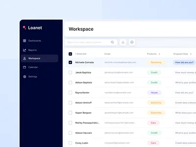 Admin CRM Dashboard admin panel clean clients contacts crm dashboard data design leads list statistics table ui ux