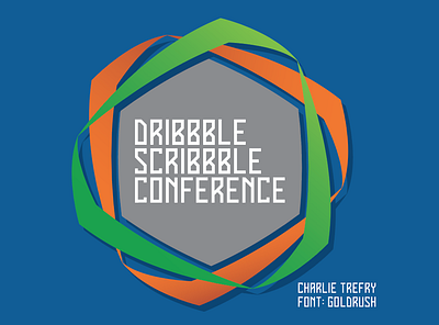 The Dribbble Scribbble Con branding font logo trefry