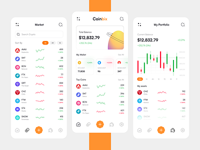 Crypto Market White app bitcoin branding crypto cryptocurrenc cryptomarket design ethereum market portfolio ui ux