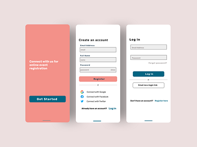 Sign up app screen app design ui