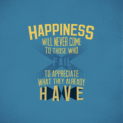 Happiness - Typography Animation 2d 2d animation animation appreciate artwork challenge fail gif happiness lettering motion motion graphics typography animation